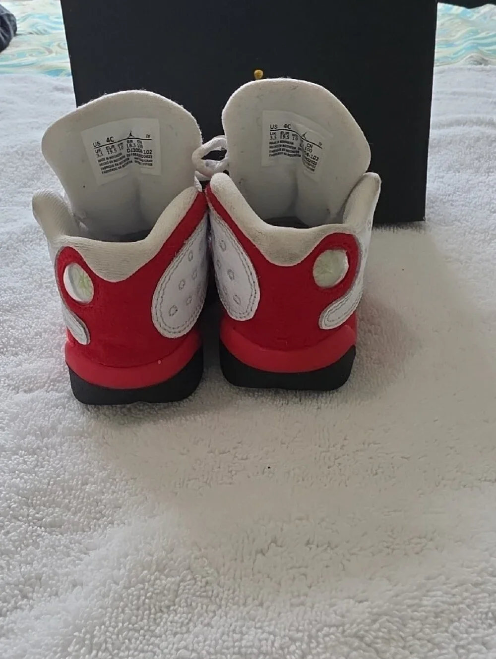 Jordan Baby White Red Black Mini Basketball Shoes